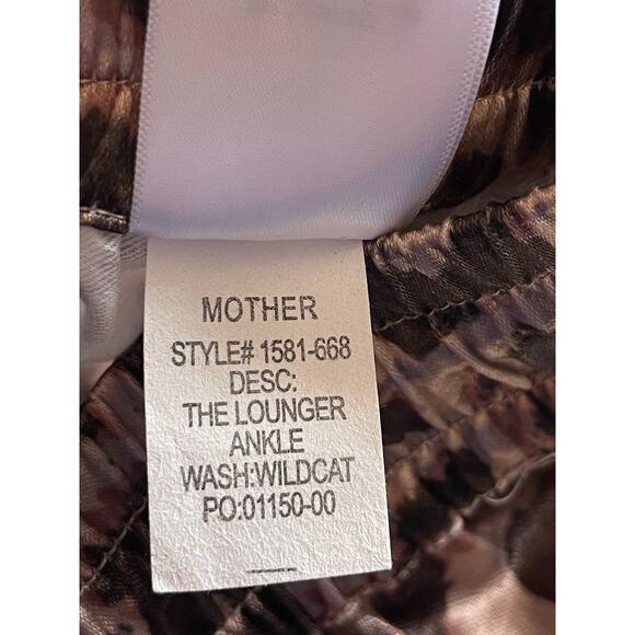 Mother The Lounger Ankle Track Pants size S Wildcat print - Picture 9 of 14
